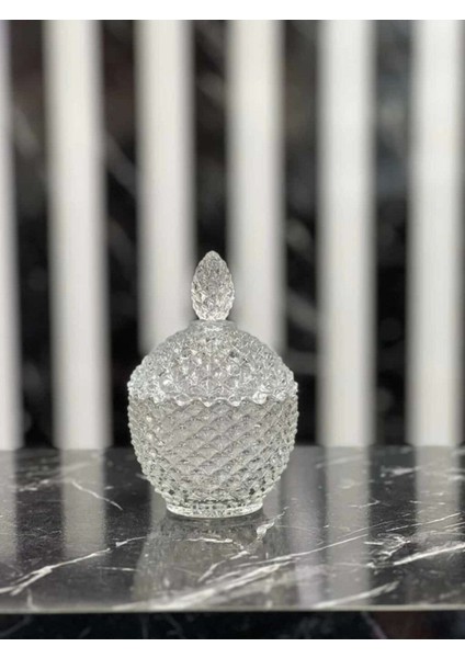 Elite Ananas Kristal Cam Şekerlik Lokumluk Kase 250 ml 1 Adet modelleri