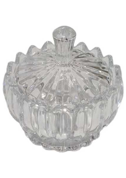 Elite Deli Glassware Kapaklı Cam Şekerlik 1080 1 Adet