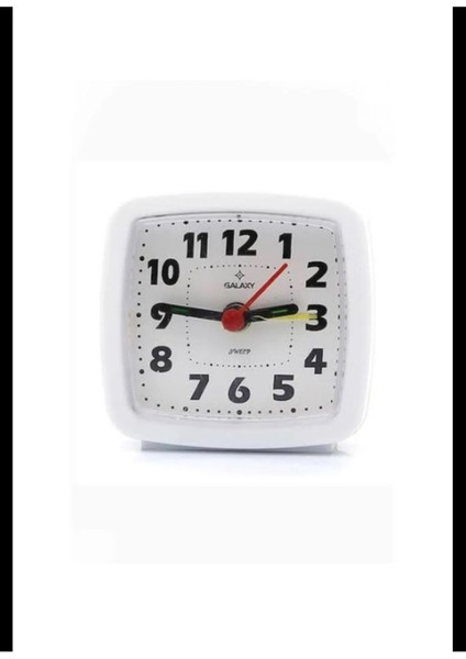 Kırmızı Masa Üstü Çalar Saat, Metal, Analog, Şık ve Şık Tasarım