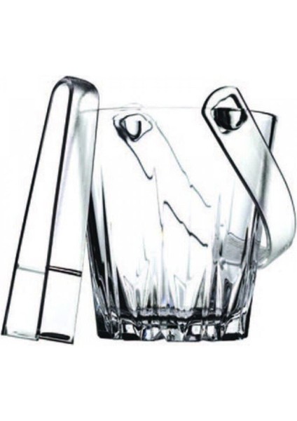 Elite 53588 Karat Çok Amaçlı Kulplu Cam Buz Kovası Maşa 1 Adet