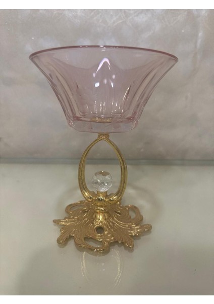 Elite Pembe Kristal Altın Şekerlik 1 Adet