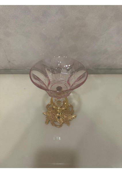 Elite Pembe Kristal Altın Şekerlik 1 Adet