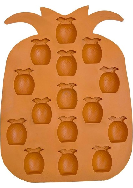 Elite Ananas Silikon Buz ve Çikolata Kalıbı Kahve Rengi 1 Adet