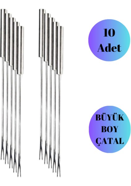 Elite 10 Adet Fondü Çatalı Büyük Boy 27 cm 1 Adet