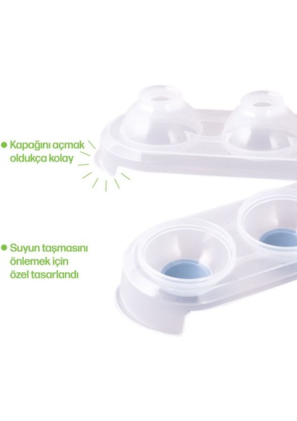 Elite Küre Şekilli Buz Kalıbı - Yuvarlak Buzluk- Turuncu Renkli Silikonlu Buz Küreleri - 2'li Paket 1 Adet indirimleri