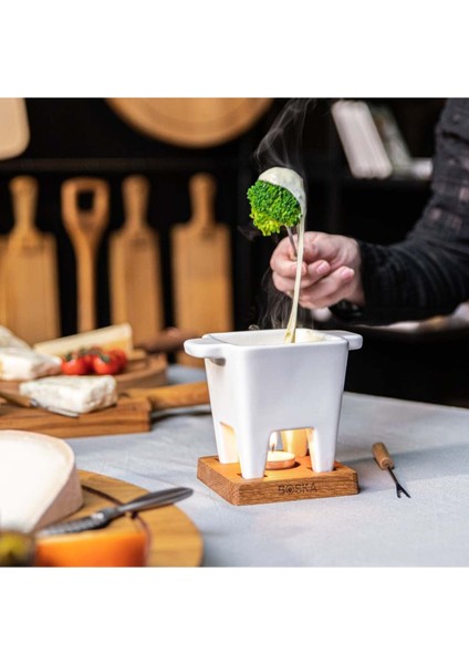 Elite Tapas Küçük Fondü Seti, Tapas Fondue, 2 Kişilik Peynir Veya Sos Fondü 1 Adet