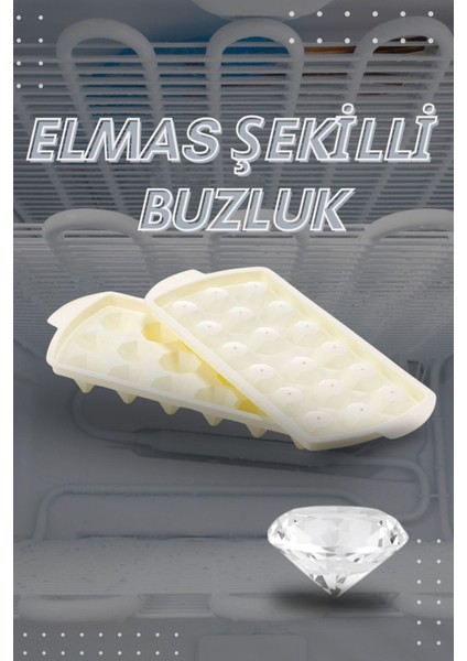 Elite Qlux 203 Elmas Şekilli Buzluk, Buz Kalıbı 1 Adet