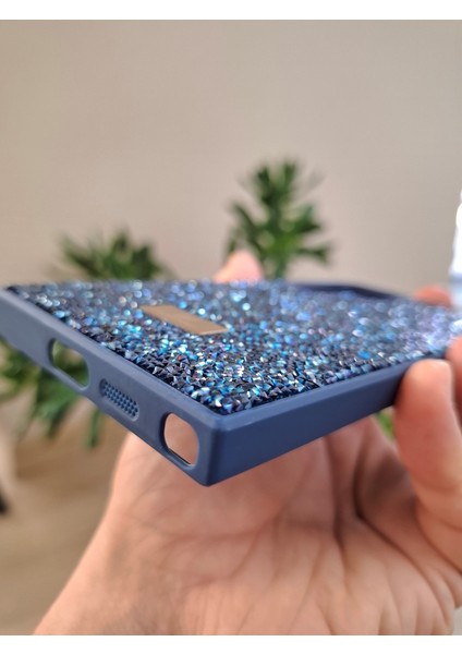 Samsung Galaxy S24 Ultra Uyumlu Işıltılı Taşlı Kamera Çıkıntılı Içi Kadife Kaliteli Lüks Kılıf indirimleri