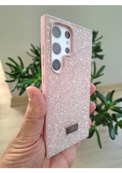 Samsung Galaxy S24 Ultra Uyumlu Işıltılı Taşlı Kamera Çıkıntılı Içi Kadife Kaliteli Lüks Kılıf fiyatları