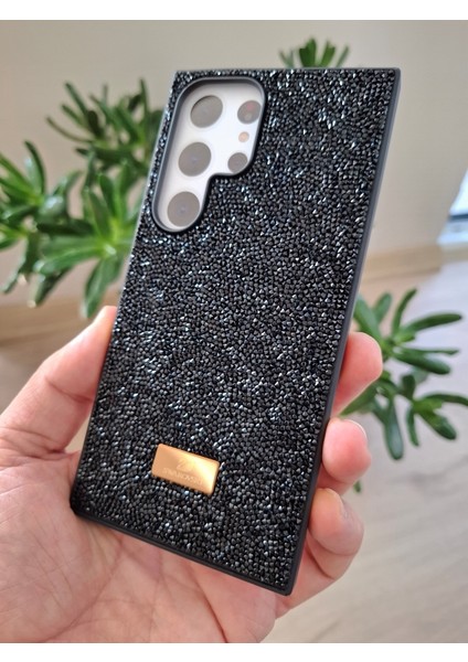 Samsung Galaxy S24 Ultra Uyumlu Işıltılı Taşlı Kamera Çıkıntılı Içi Kadife Kaliteli Lüks Kılıf indirimleri