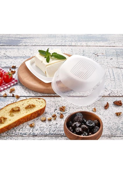 Elite 3 Adet Küçük Boy Plastik Tereyağı & Peynir Saklama Kabı - 2362-3 1 Adet