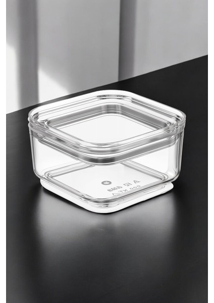 Elite 6 Adet 250ML Hacimli Crystal Clear Serisi Plastik Saklama Kabı | Vakum Silikon Conta 1 Adet