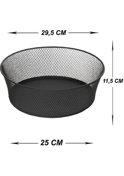 Elite Tasarım Metal Sepet 30 cm Nilpez Metal Ekmeklik , Sebzelik , Meyvelik 1 Adet modelleri