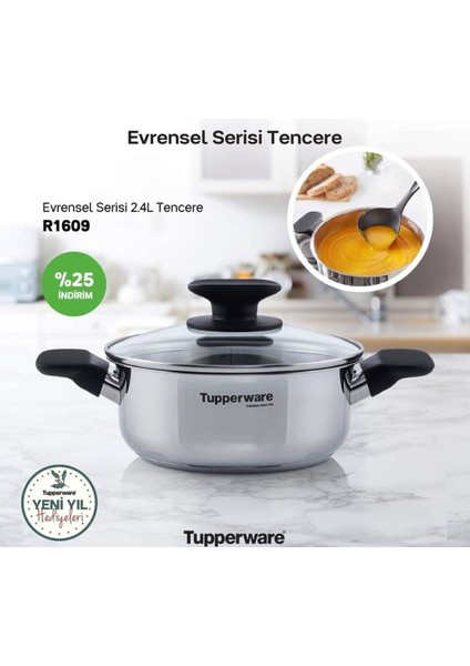 Elite Evrensel Tencere 2.4 Litre. 1 Adet