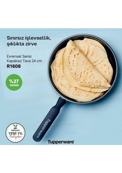 Elite Evrensel Kapaksız Tava 24 Cm. 1 Adet