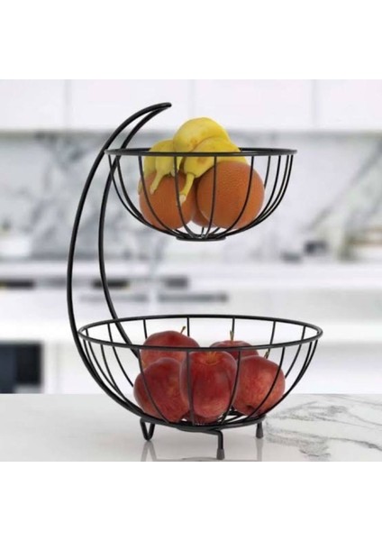 Elite 2 Katlı Meyvelik Siyah 1 Adet