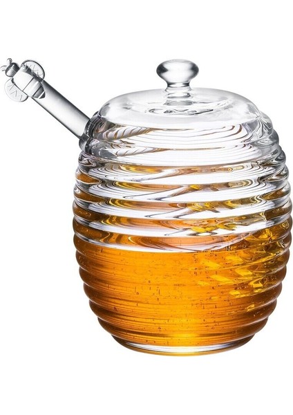 Elite Kaşıklı Cam Bal Kavanozu - 240ML 1 Adet