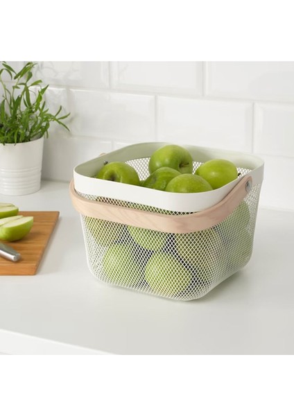 Elite Rısatorp Mutfak Sepeti Patates Soğan Sebze Meyve Sepeti Beyaz 25X26X18 cm 1 Adet