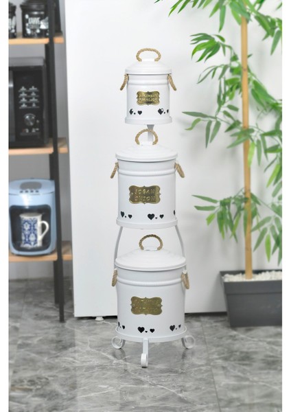 Elite 3 Katlı Metal Sebzelik Metal Plakalı. 1 Adet