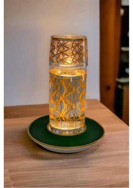 Elite Nurab Sürahili Gece Lambası Jelly Mat Altın 1 Adet