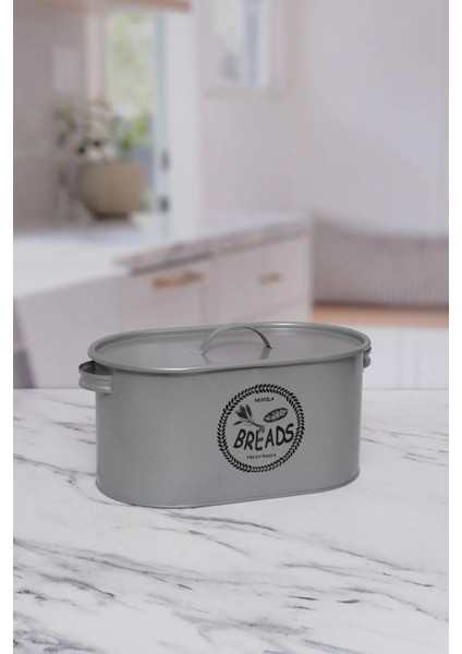 Elite Ekmeklik Büyük Boy Kapaklı Desenli Metal Ekmek Saklama Kutusu Dekoratif 1 Adet fiyatları