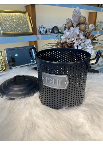 Elite Galvaniz Metal Sebze ve Meyve Kovası Kabı Sebzelik Meyvelik Kapaklı Kulplu Patates Soğan Kutusu 1 Adet modelleri