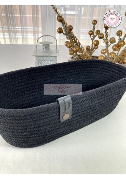 Elite Siyah Oval Ekmek Sepeti / Organizer / Sepet Tress Jüt Supla Amerikan Servis Tamamlayıcı / Hediye 1 Adet fiyatları