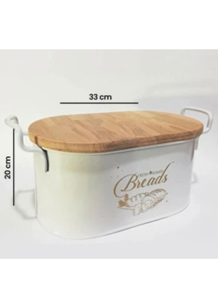 Elite Pinterest Stil Retro Sepet Bambu Kapaklı Ekmeklik Metal Kutu Ekmek Saklama Kutusu 1,5 L 1 Adet fiyatları