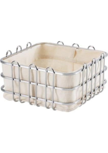 Elite Metal Kare Ekmek Sepeti 19X19CM 1 Adet