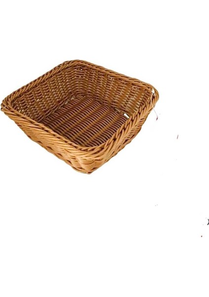 Elite 2 Ad.kare Ekmek Sepeti Örgülü Plastik 20X20X7 Cm. 1 Adet