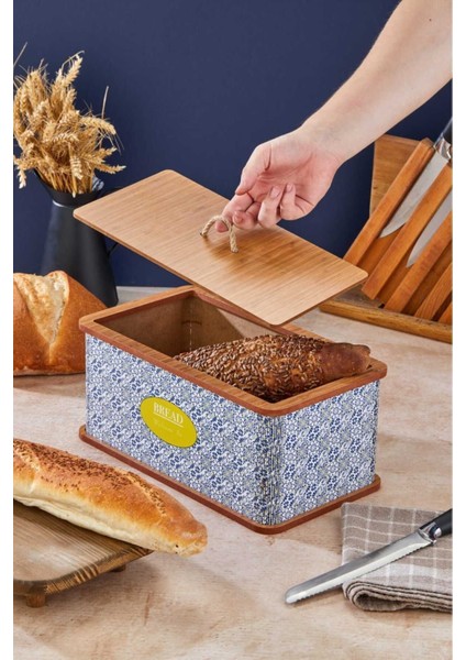 Elite Özel Tasarım Doğal Ahşap Ekmeklik Sepeti Lüks Ekmeklik Kutusu Çok Amaçlı Kutu Mutfak Kitchen Bread 1 Adet