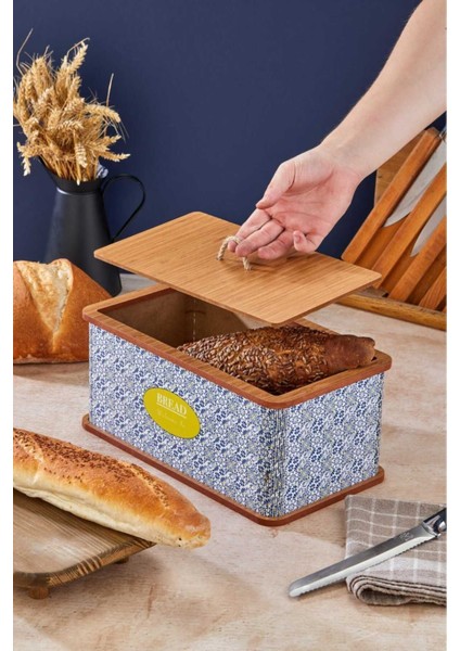 Elite Özel Tasarım Doğal Ahşap Ekmeklik Sepeti Lüks Ekmeklik Kutusu Çok Amaçlı Kutu Mutfak Kitchen Bread 1 Adet fırsatları