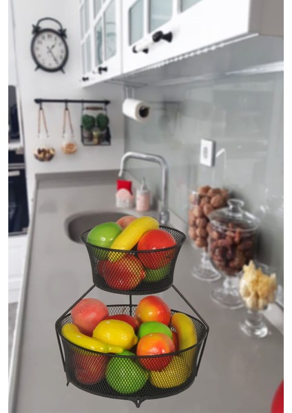 Elite Tasarım Çok Amaçlı Nazlı Meyvelik Ham 2 Katlı 60079 1 Adet
