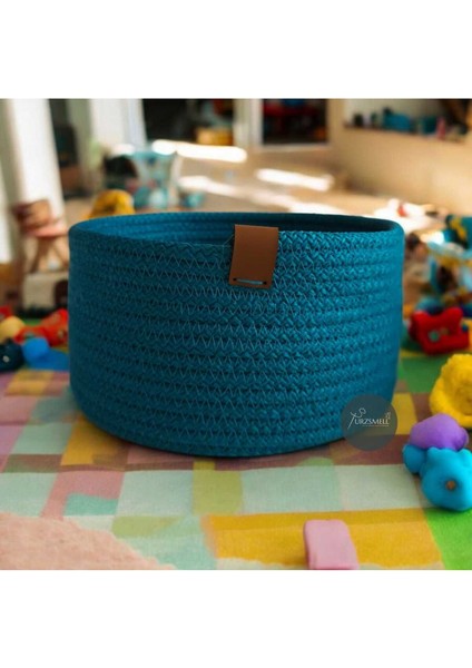 Elite Sepet-Ekmeklik ,oyuncaklık, Çok Amaçlı El Emeği Pamuk Veya Polyester 10*20 cm Yuvarlak 1 Adet