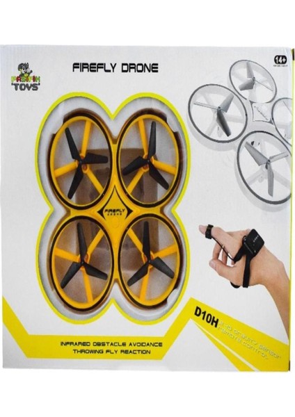 Pasifik D10h Fırefly Drone Saat, Analog, Plastik, Beyaz, Zaman Göstergesi