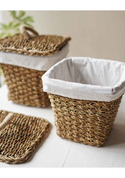 Elite Iç Korumalı 2li Hasır Kapaklı 26X26X23CM Patates ve Soğan Sepeti/sepet 1 Adet fiyatları