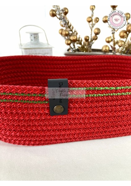 Elite Kırmızı Oval Ekmek Sepeti / Organizer / Tress Supla Amerikan Servis Tamamlayıcı Hediyelik 1 Adet