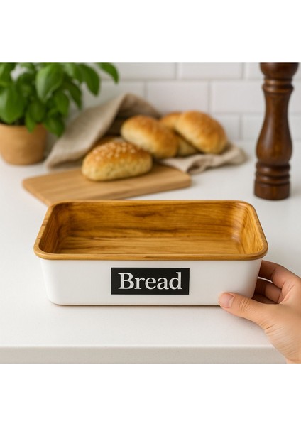 Elite Kare Bread Yazı Temalı Ekmek Sepeti 1 Adet