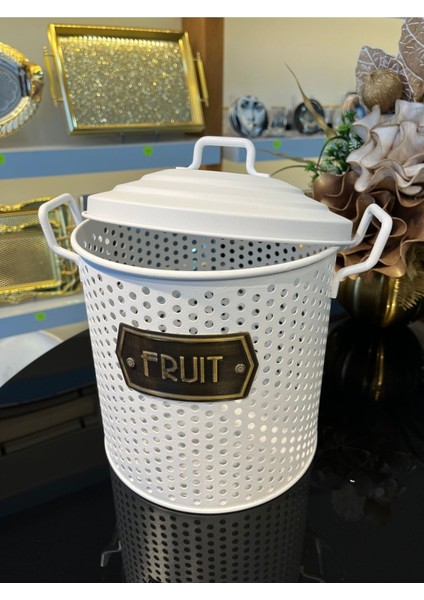 Elite Galvaniz Metal Sebze ve Meyve Kovası Kabı Sebzelik Meyvelik Kapaklı Kulplu Patates Soğan Kutusu 1 Adet fiyatları