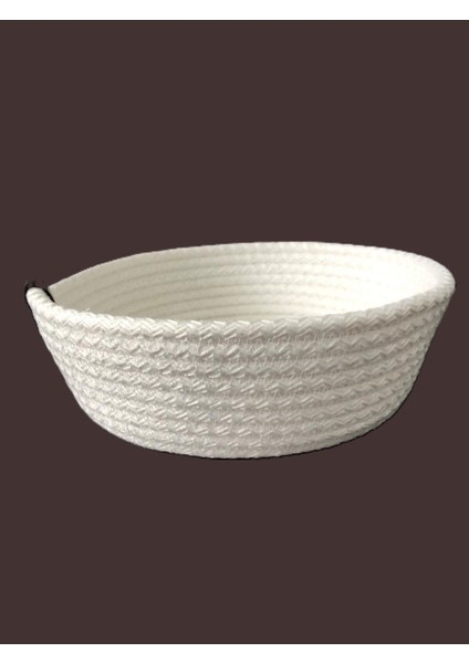 Elite Jüt Hasır Sepet ,el Dokuma, Çok Amaçlı Sepet, Banyo ve Mutfak Organizeri 16X8 cm 1 Adet