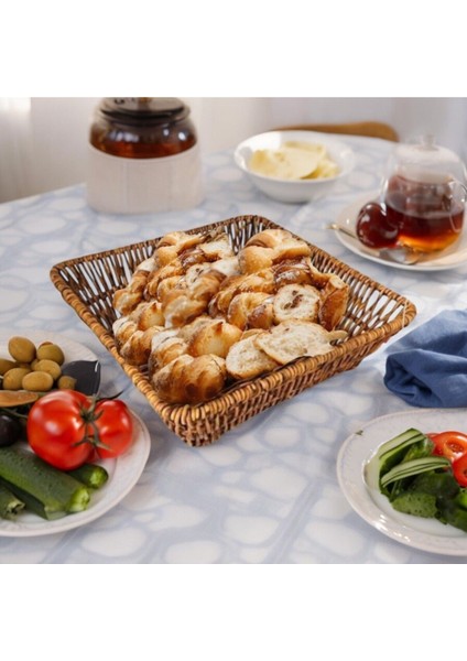 Elite Çok Amaçlı Kare Sepet Kare Ekmek Sepeti Kare Meyve Sepeti 1 Adet