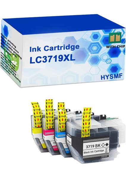 MFC-J2330DW,MFC-J2730DW,MFC-J3530DW,FC-J3930DW LC3719XL Yüksek Kapasiteli Muadil Kartuş Seti