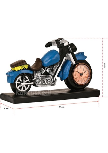 Eskitme motosiklet masa saati, dekoratif zaman göstergesi, kırmızı renkte, reçine malzeme fiyatları