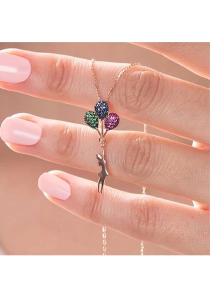 Kişiye Özel Satürn Işıklı Cam Küre 8cm*6cm Uçan Balonlu Kız Kolye indirimleri