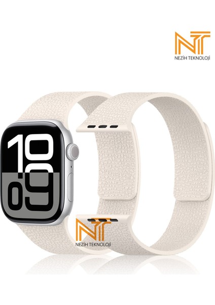 Apple Watch Seri 2/3/4/5/6/7/8/9/se 38MM/40MM/41MM Seri 10 42MM Uyumlu Kabartma Desen Silikon Kordon