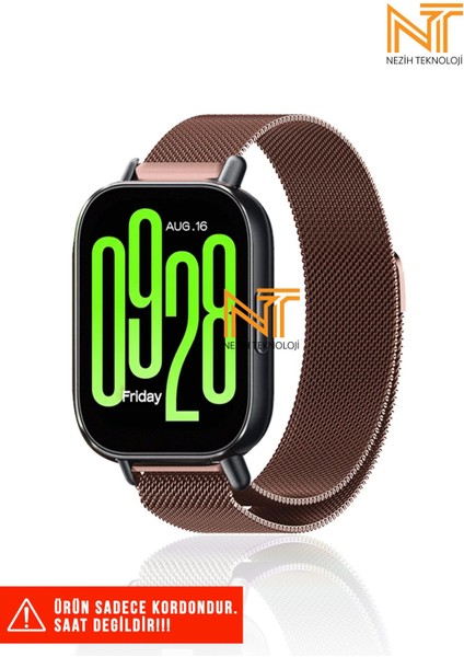 Redmi Watch 5 Active / Redmi 5 Lite Uyumlu Milanes Örgü Hasır Metal Kordon