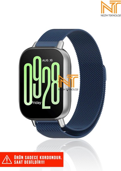 Redmi Watch 5 Active / Redmi 5 Lite Uyumlu Milanes Örgü Hasır Metal Kordon