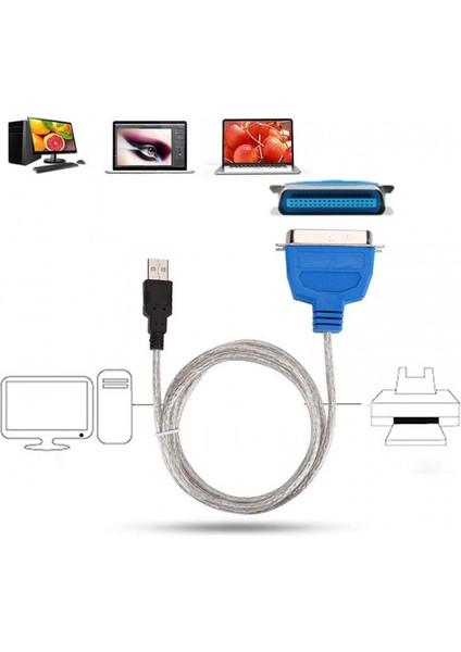 1.5 Metre USB Paralel Printer Kablosu USB Paralel Yazıcı Kablosu