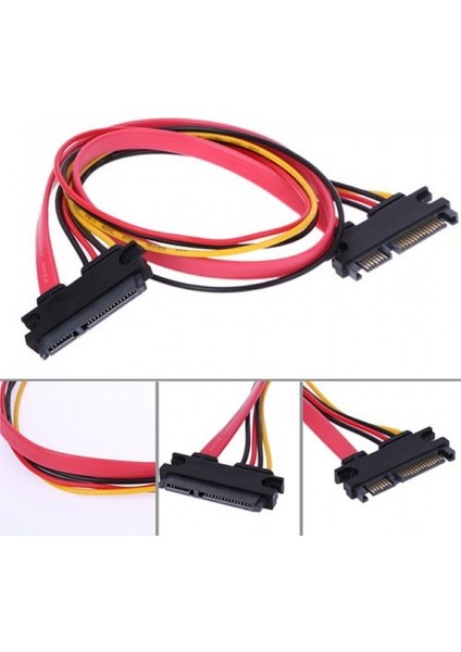 Sata Data Uzatma Sata Power Uzatma 50 cm Sata Uzatma Kablosu 15+7 Pin Uzatma Kablosu