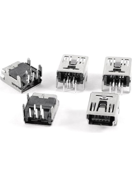 10 Adet Dişi Mini USB Soket 10 Adet 5 Pin Dişi Konnektör